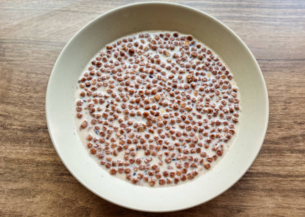 istock Hot 7 Grain Breakfast Cereal With Milk 2159659586