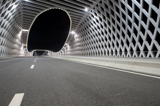 This bridge is located in Changping District, Beijing, China. It is called Lutong Bridge and is a beautiful white modern highway bridge