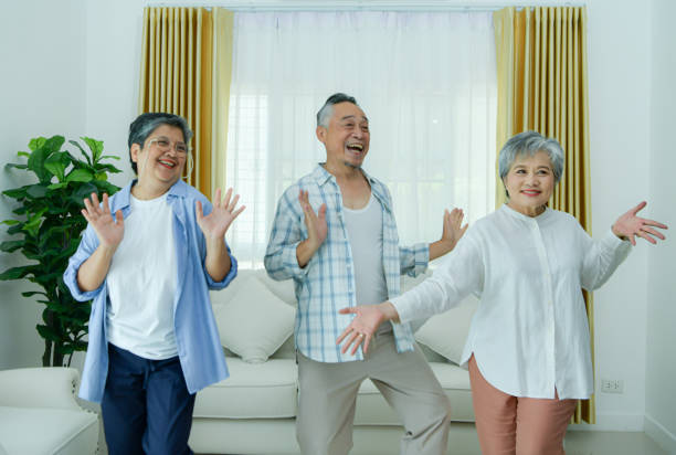 istock Elderly group with health-promoting dancing activities 2159660456
