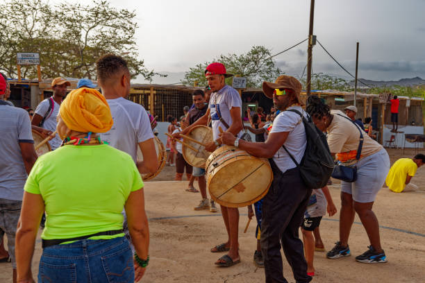 Mindelo, Cape Verde – Jun 22, 2024: People at the horse race in Ribeira Juliao