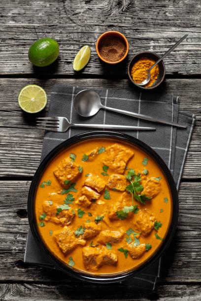 istock indian spiced fish curry, salmon masala, top view 2159661186