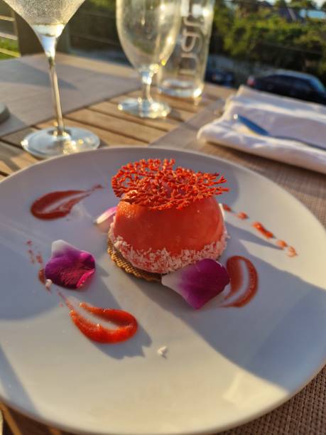 istock Dessert with edible flower petals 2159668586