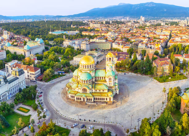 Aerial view of St. Alexander Nevski (\