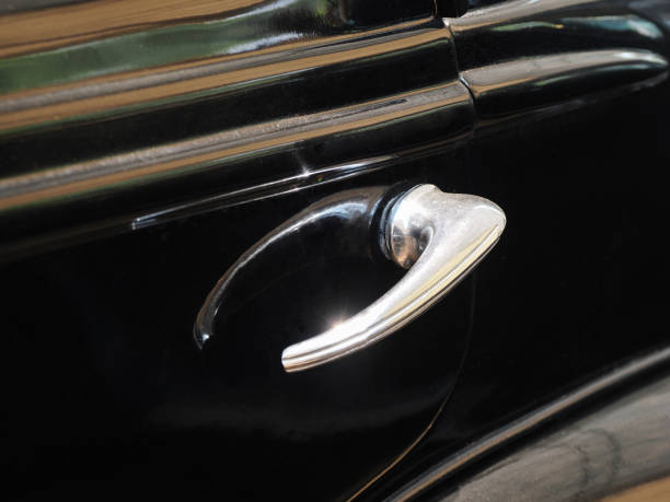 istock Classic retro style car door handle and keyhole 2159676903