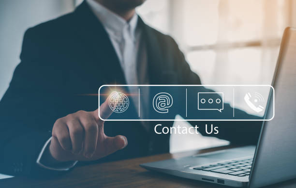 istock Contact us or Customer support hotline, people connect.  (email, address, live chat, telephone). Customer service. contact, customer, phone, support online. 2159682303