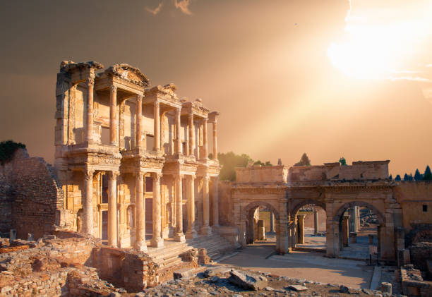 istock Celsus Library in Ephesus at sunset - Selcuk, Turkey 2159682439