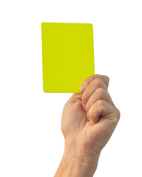 istock Yellow card isolated on white background. 2159685184