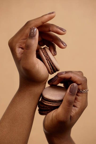 Chocolate Themed Shot of Brown Nails