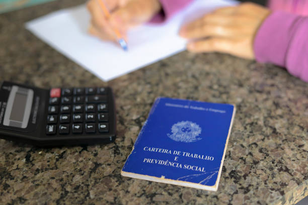 istock Brazilian work card. It is the document that guarantees access to worker rights in Brazil (CLT). 2159686038
