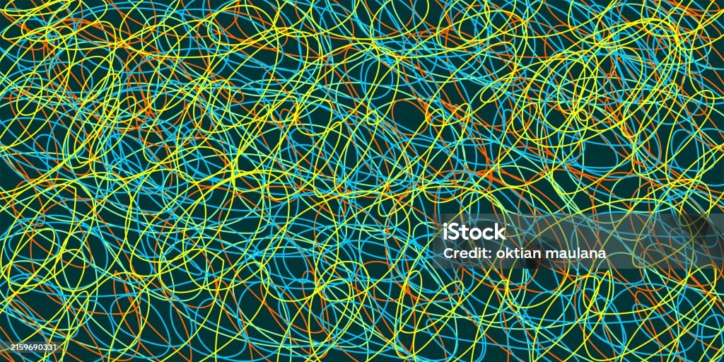 Tangled Pattern Drawing Colored Tangled Pattern Stock Illustration - Download Image Now ...