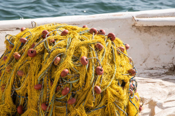 istock Pile of  fishing net 2159690373
