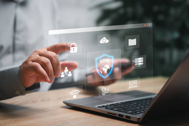 istock VPN Virtual Private Network protocol and security concept, Businessman use laptop and smartphone Anonymous encryption private security, Internet network technology to protect, VPN connecting 2159693152