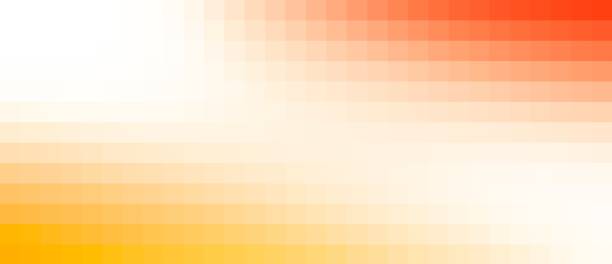Colorful shades yellow white orange tricolor grid pixels mosaic abstract pixelate pattern geometrical dividing background banner