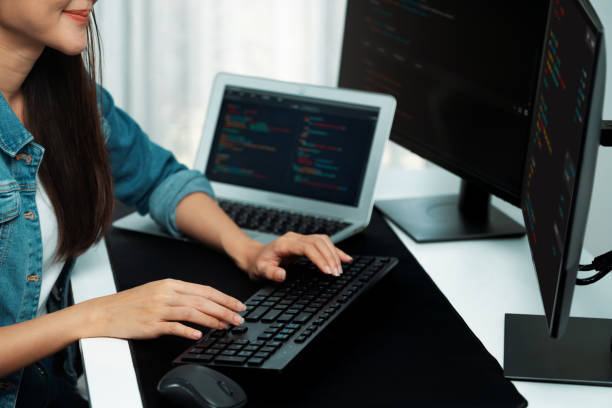 istock Cropped hands image of IT creating with typing information on pc. Stratagem. 2159694272