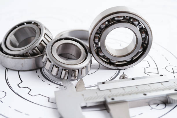 istock Engineering and precision tools with metal ball bering, mechanical industrial. 2159696376