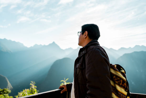 istock Mature man looking at view on Machu Picchu, in Peru 2159699386