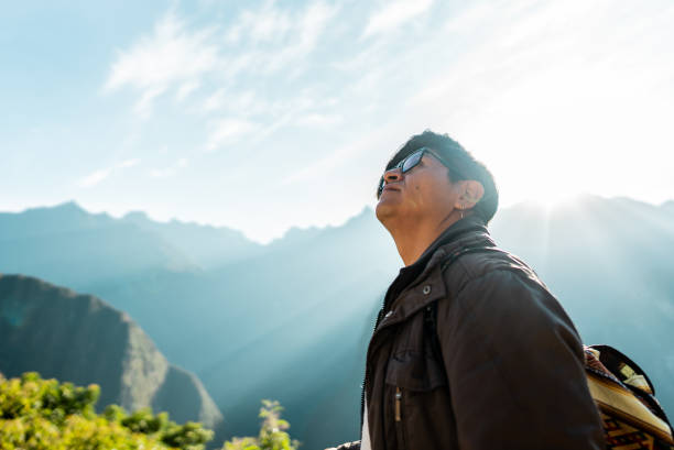 istock Mature man looking at view on Machu Picchu, in Peru 2159699390