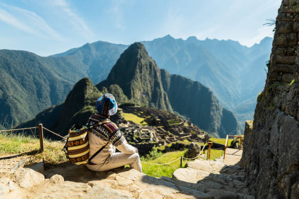istock Mature man looking at view on Machu Picchu, in Peru 2159699623