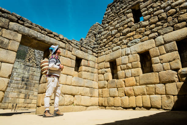 istock Mature man looking around on Machu Picchu, in Peru 2159699774