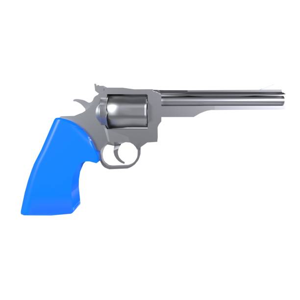 istock Revolver Gun isolated on white background 2159702476