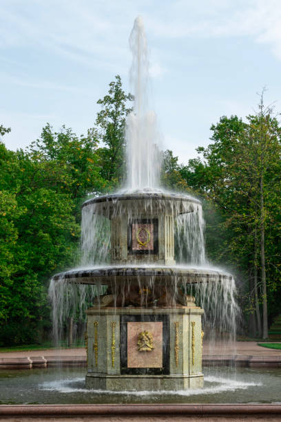 istock an active fountain in Peterhof Park in close-up 2159704178