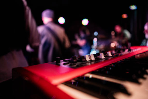 istock Close-up of synthesizer at nightclub 2159707635