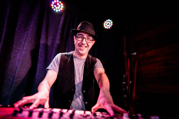 istock Portrait of pianist on stage 2159708616