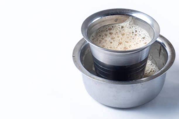 istock South Indian Filter coffee served on a white background. Closeup 2159713758