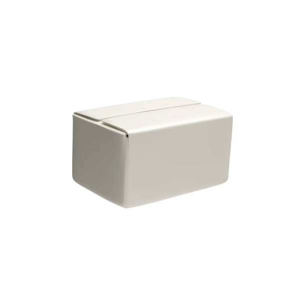 istock Closed cardboard box mockup vector 3D icon, carton transport packaging box delivery cargo white paper package protection 2159717422