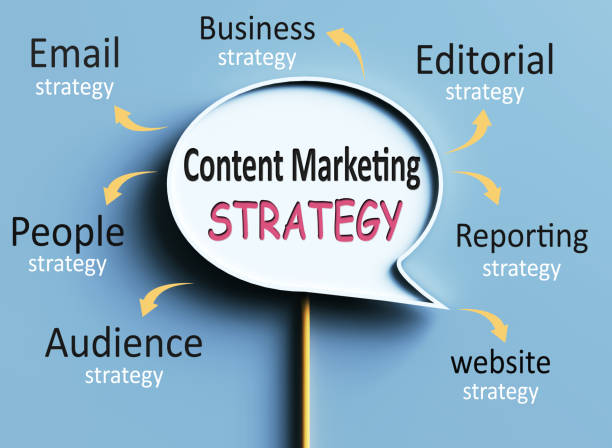 نمای نزدیک از صفحه نمایش کامپیوتر با نمودار و گرافیک relating to content marketing strategy