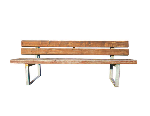 istock Wooden bench on a white background 2159719093