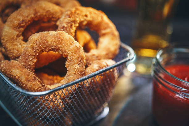 istock Fried Onion Rings with Dipping Sauce 2159719141