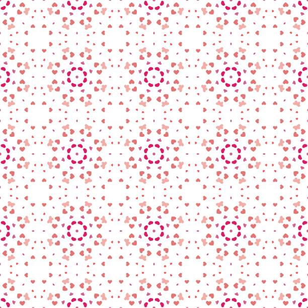 An abstract geometric pattern with orange and red shapes creating a repetitive design - for print