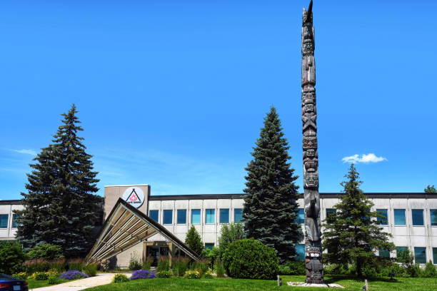 Banff, Canada; June 30, 2025: Exploring cascade gardens in banff with visitors enjoying the beautiful landscape