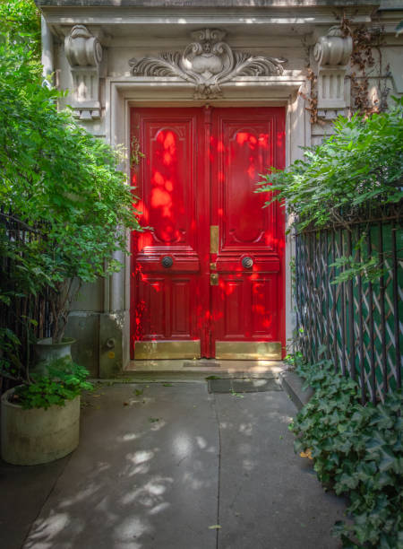 Beautiful wooden door, Paris France