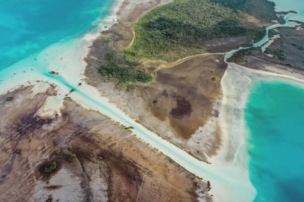 istock Canal of the Pirates from above (Lake Bacalar) 2159747563