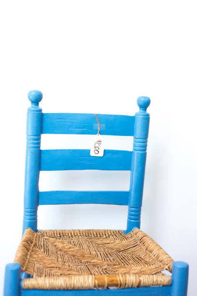 Small children's chair on a white background
