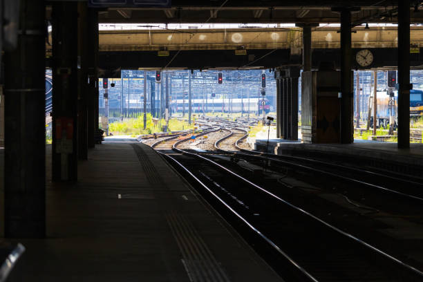 istock A train station with a train in the background 2159758153