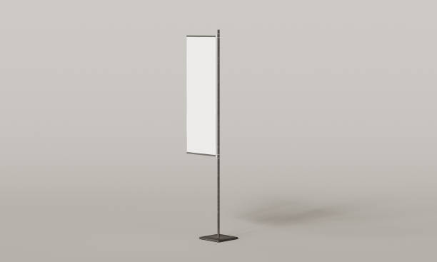 istock Metal Stand Banner Mock up. 3D Rendering 2159759236
