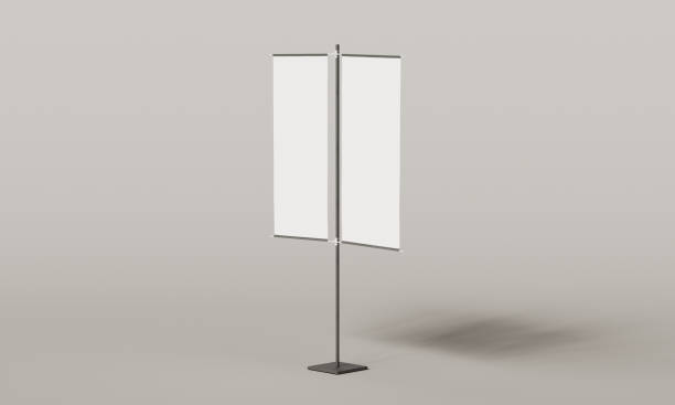 istock Metal Stand Banner Mock up. 3D Rendering 2159759241