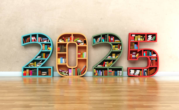 istock New Year 2025 Creative Design Concept with Book Shelf 2159760731