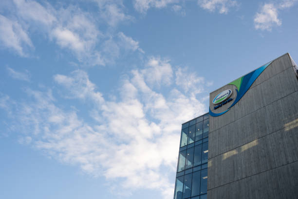 Auckland City, New Zealand – July 02, 2024: A photo of a Fonterra building against a blue sky