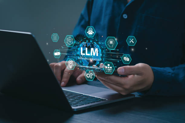 istock LLM, AI Large Language Model concept. Businessman holding a smartphone with LLM icons on virtual screen. A language model distinguished by its general-purpose language generation capability. Chat AI. 2159772226