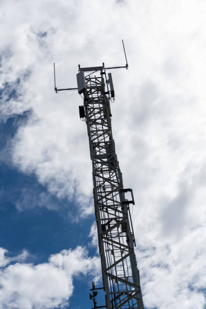 istock telecommunication antenna with cloudy sky in the background 2159773685