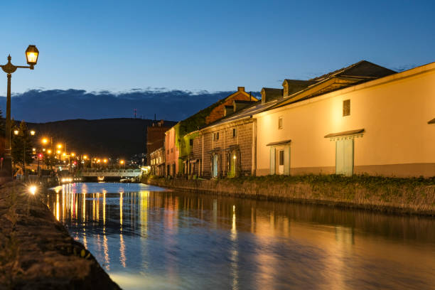 istock Night view of Otaru Canal 2159773753