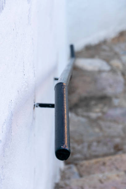 istock metal railing anchored to the wall 2159773802