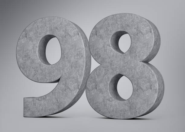 istock 3d Concrete Number Ninety Eight 98 Digit Made Of Grey Concrete Stone Grey Background 3d Illustration 2159775246