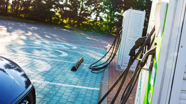 istock EV charging an electric car. Power supply for electric car charging. 2159781422