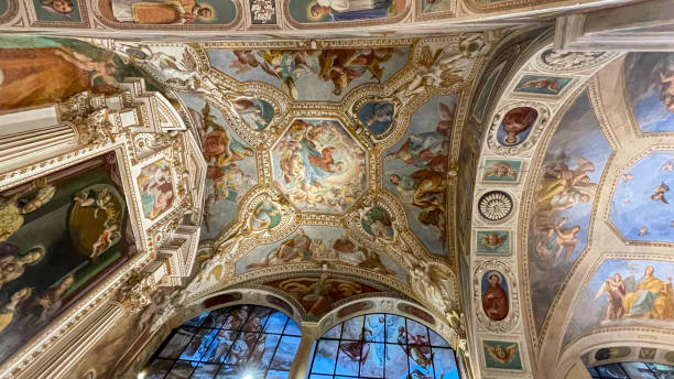 istock Frescoes on ceiling of an old church, Lake Maggiore 2159782012