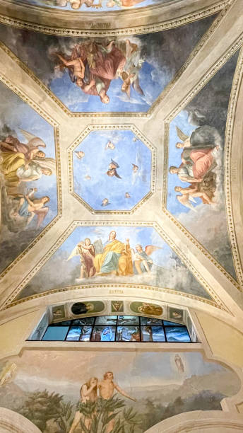 istock Frescoes on ceiling of a monastery, Lake Maggiore 2159782128
